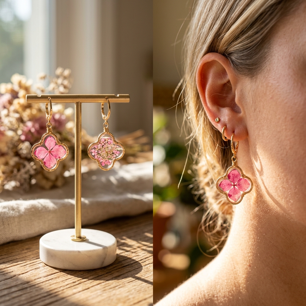 Handcrafted Real Flower Jewelry